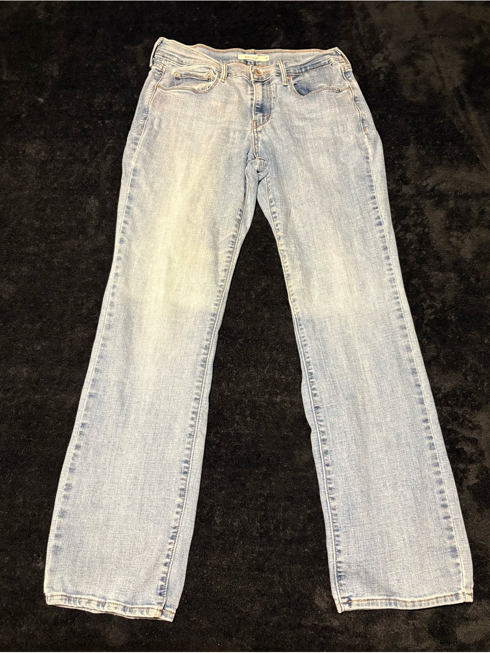 Levi's 505 STRAIGHT light wash blue  jeans size women’s 8M 29W 32L